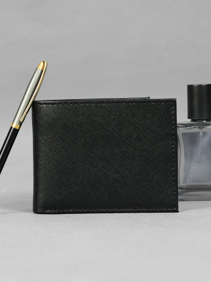 Premium Black and Brown Bi-Fold Leather Wallet for Men – Slim, Stylish |Durable RFID Blocking Wallet Art-LA-1437