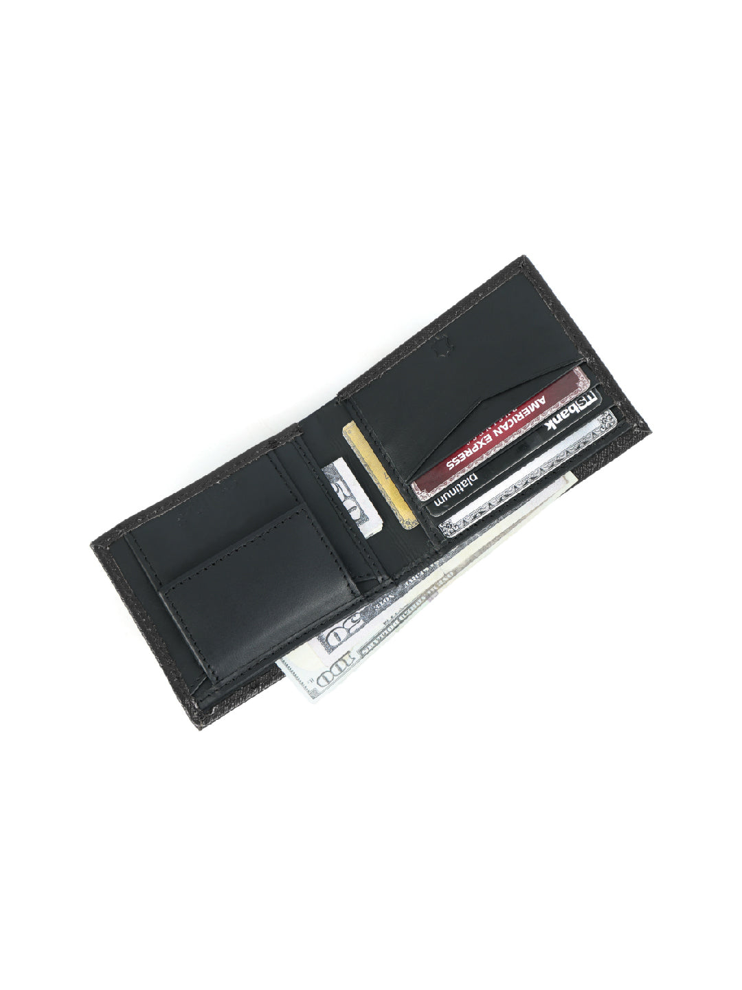 Premium Black and Brown Bi-Fold Leather Wallet for Men – Slim, Stylish |Durable RFID Blocking Wallet Art-LA-1437