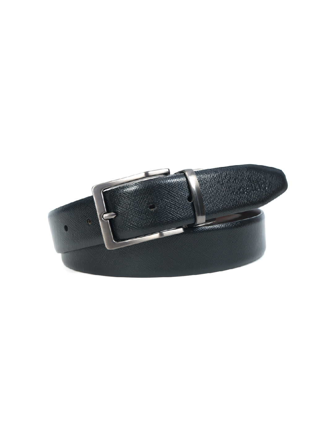 Unisex Reversible  LeatherBelt Dual-Tone Brown Black Rotating Buckle Casual Formal