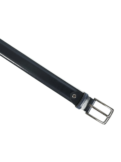 Stylish Black Leather Belt for Men with Silver Buckle – Formal & Casual Genuine Leather Waist Belt ART:-LB-903
