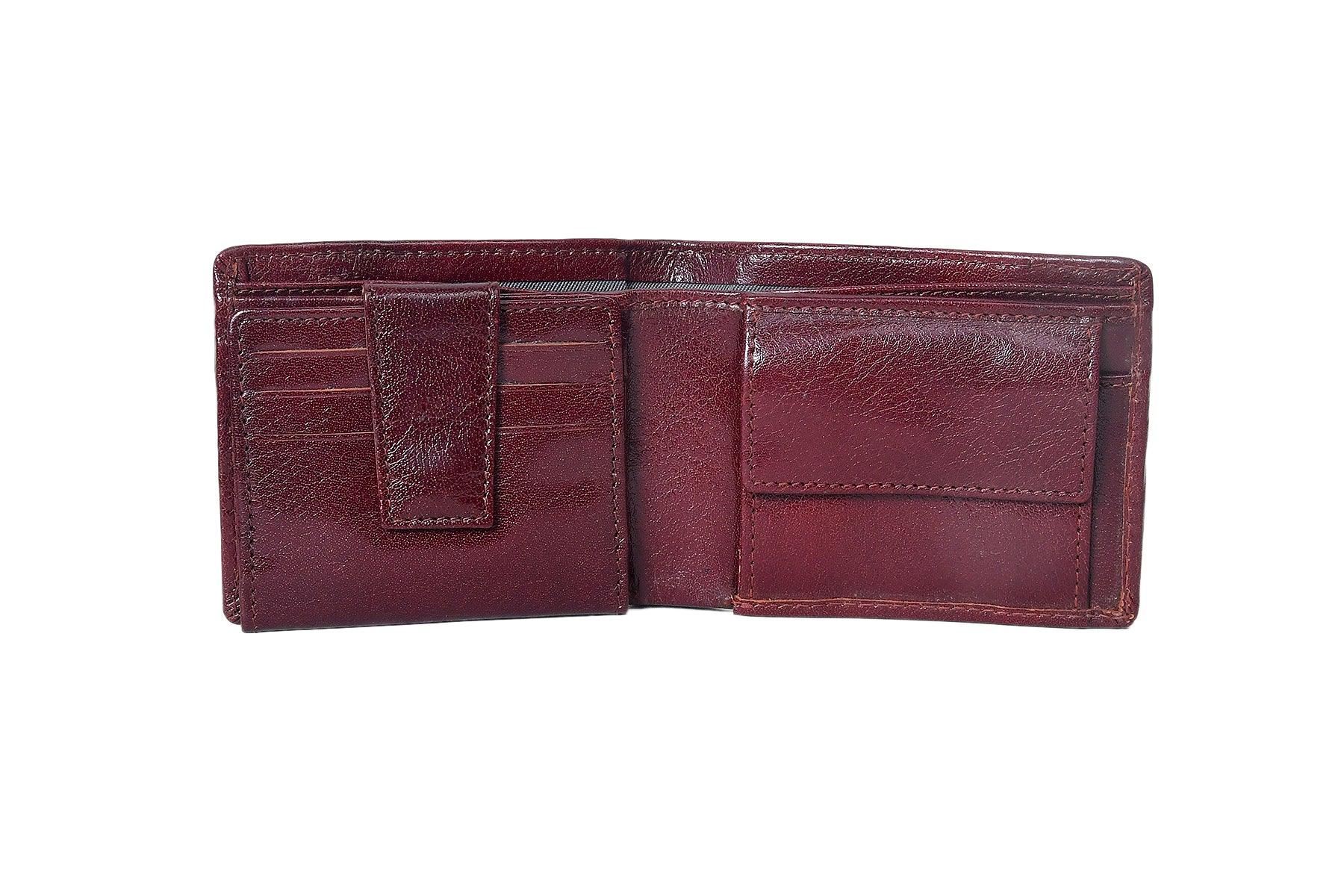 Celtic Burgundy Color Pure Leather Wallet For Men - CELTICINDIA