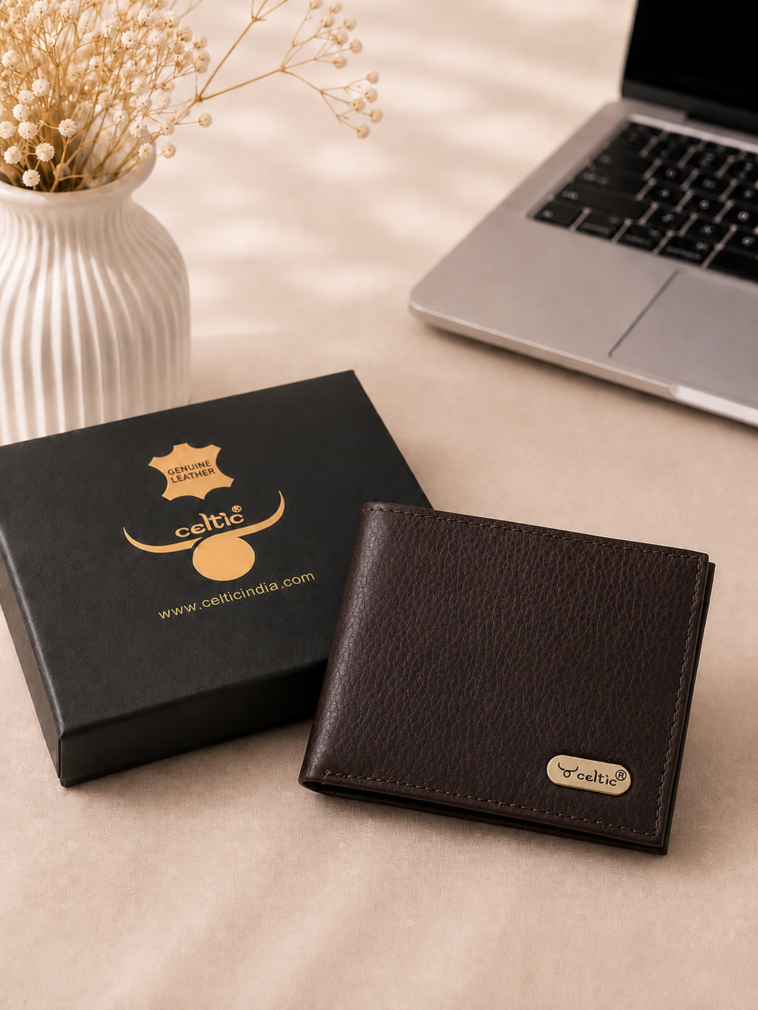 Premium Genuine Leather Bi-Fold Wallet | Sleek Coin Pocket & Card Organizer | Export Quality