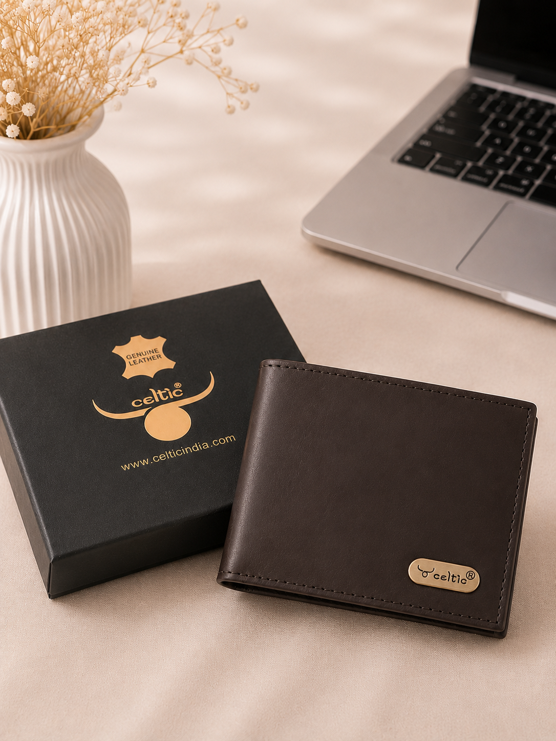 Celtic Genuine Leather Bi-Fold Wallet with Coin Pocket | Slim & Stylish Men’s Wallet