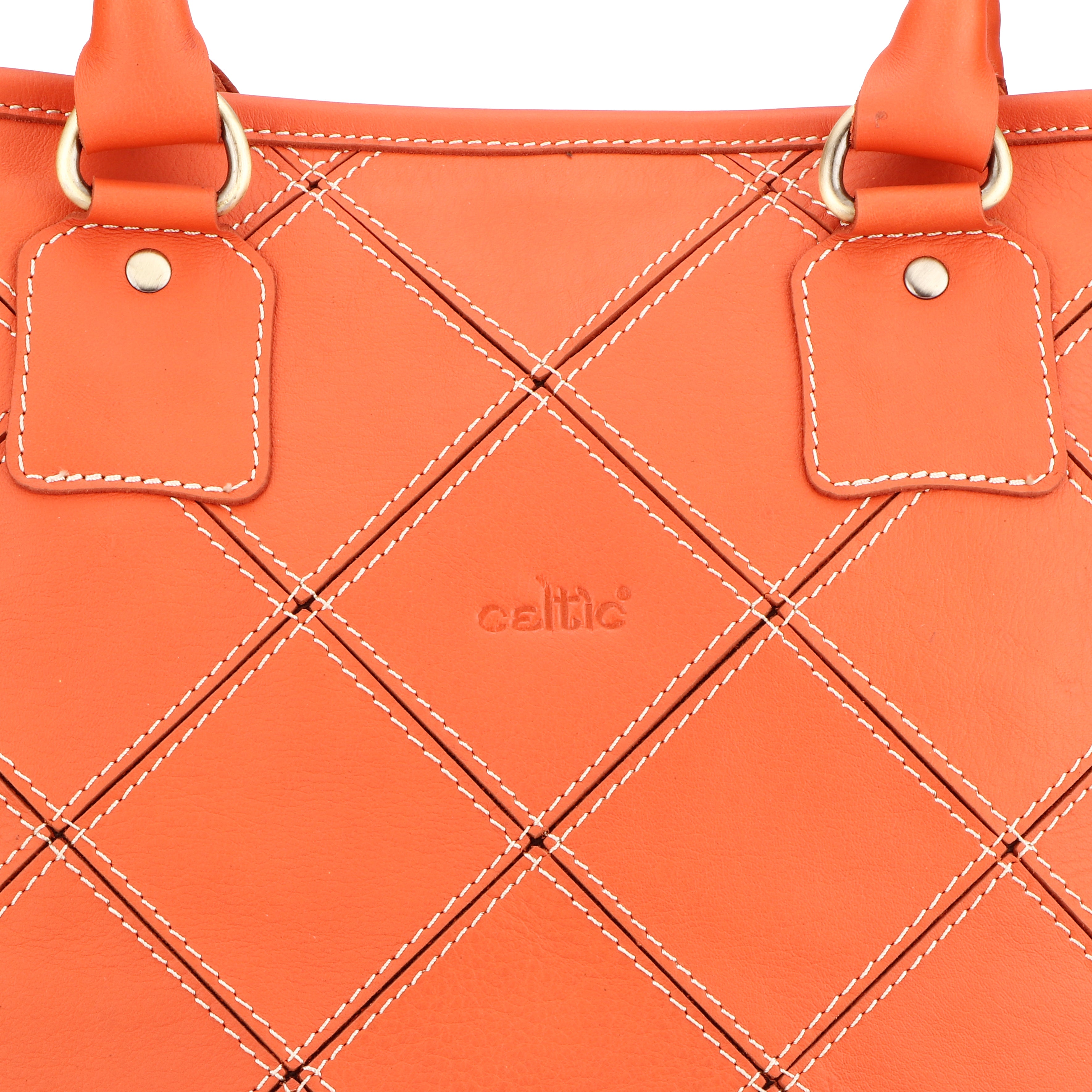 Premium Quilted Leather Tote Bag with Zip Closure
