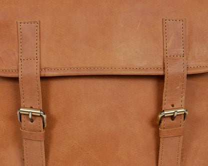 Elevate Your Style with our Classic Tan Leather Backpack. - CELTICINDIA