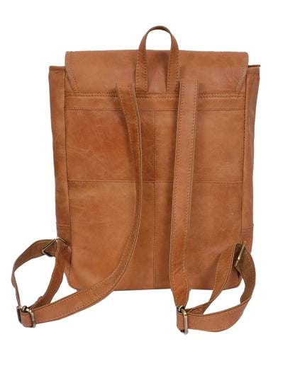 Elevate Your Style with our Classic Tan Leather Backpack. - CELTICINDIA