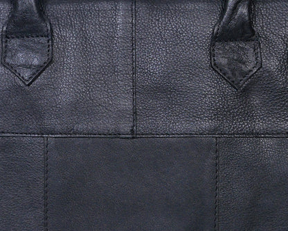 Elegance Redefined: Introducing the Black Leather Shoulder Bag with Ripits. - CELTICINDIA