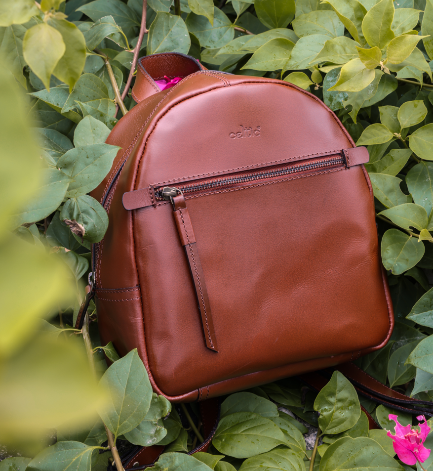 Stylish Small Leather Backpack: Durable & Chic Carryall - CELTICINDIA