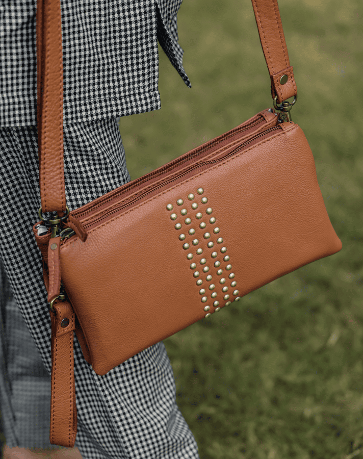 Effortless Elegance: Tan Soft Leather Sling Bag for Stylish Convenience. - CELTICINDIA