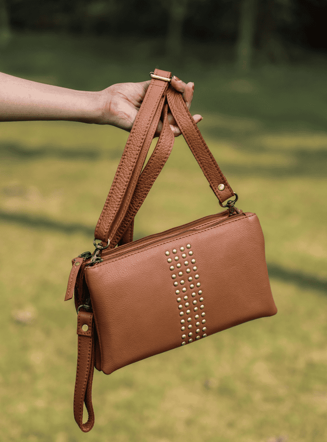 Effortless Elegance: Tan Soft Leather Sling Bag for Stylish Convenience. - CELTICINDIA