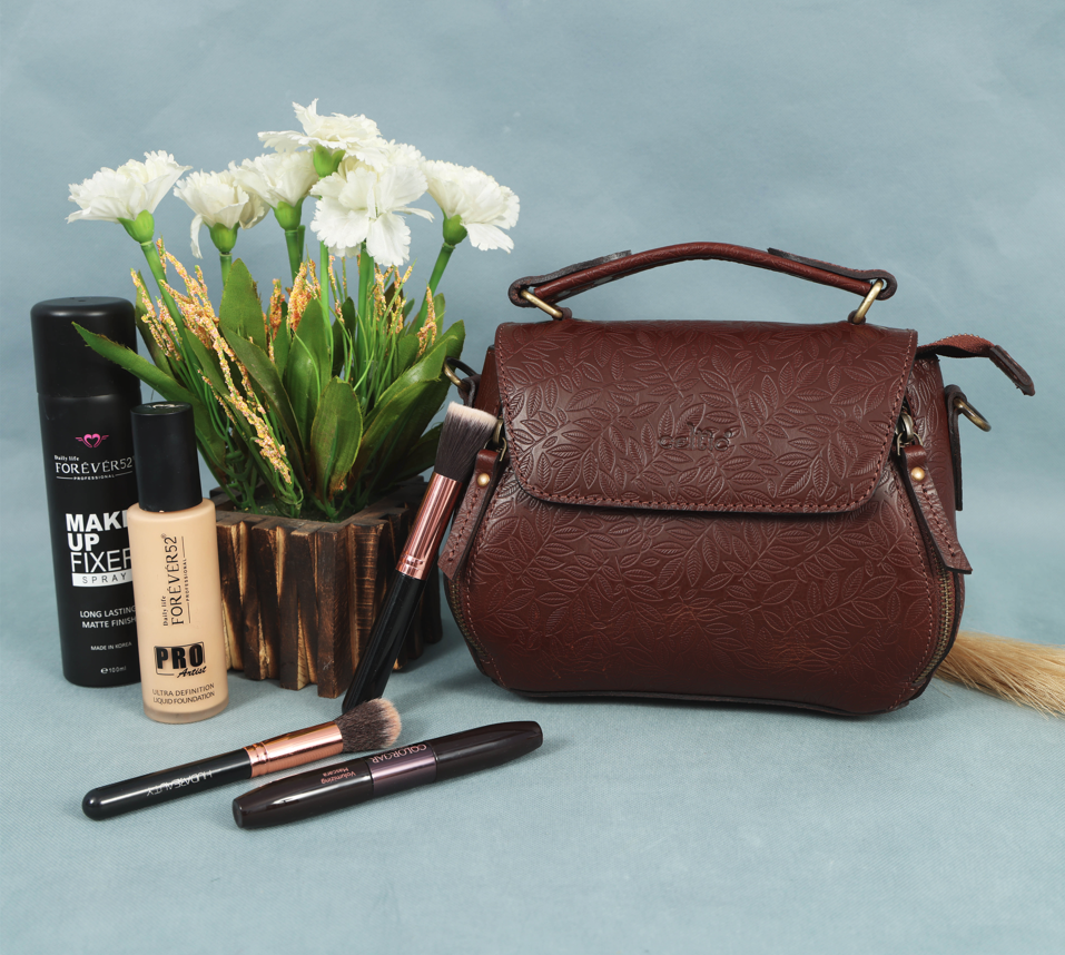 Unique Leather Hand & Sling Bag  Stylish, Versatile, and Distinctive Design,Art:-BG-1568-E