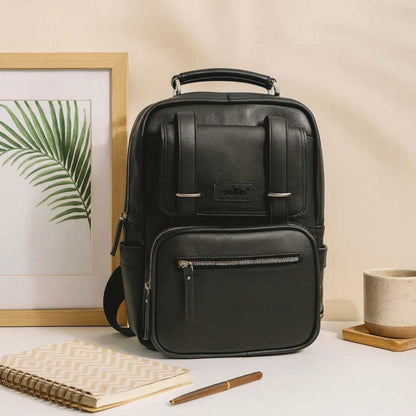 Elegant Soft Black Leather Backpack – Stylish, Versatile, and Organized  ART:- BG-1610