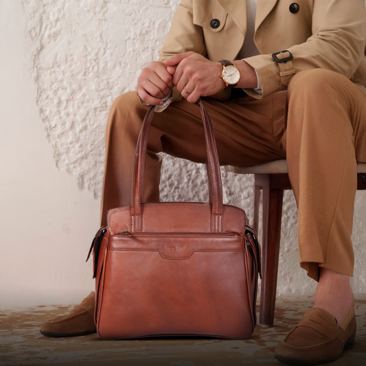 Elegant NDM Soft Leather Tote Bag – Luxurious, Spacious, and Versatile. Art:-BG-1609
