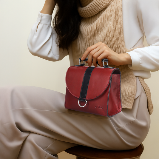  Premium Burgundy Leather Sling Bag for Stylish Everyday Use.   ART:-BG-1753