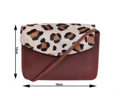 Luxurious Sling Bag with Printed Hair on Leather - Elevate Your Style. - CELTICINDIA