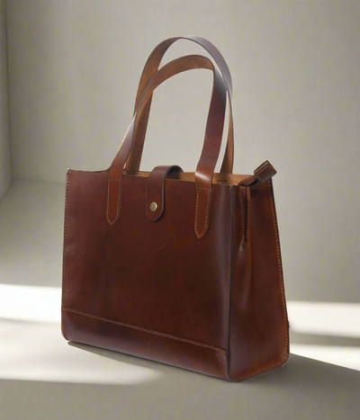  premium Elegant Brown Leather Tote Bag, Art: BG-1407