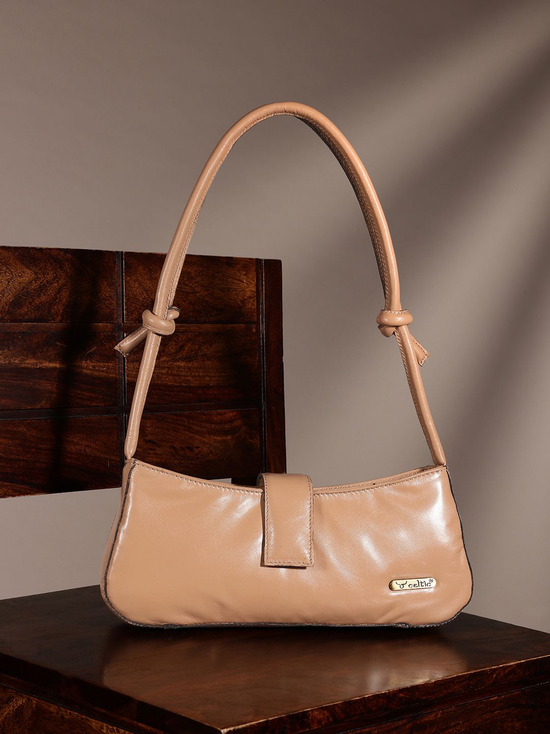 Premium  Leather Hand & Shoulder Bag for Women with Bow Detail