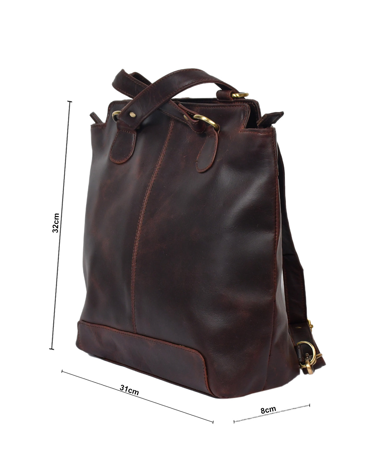 Premium Leather Unisex Backpack Everyday Travel & Office Use