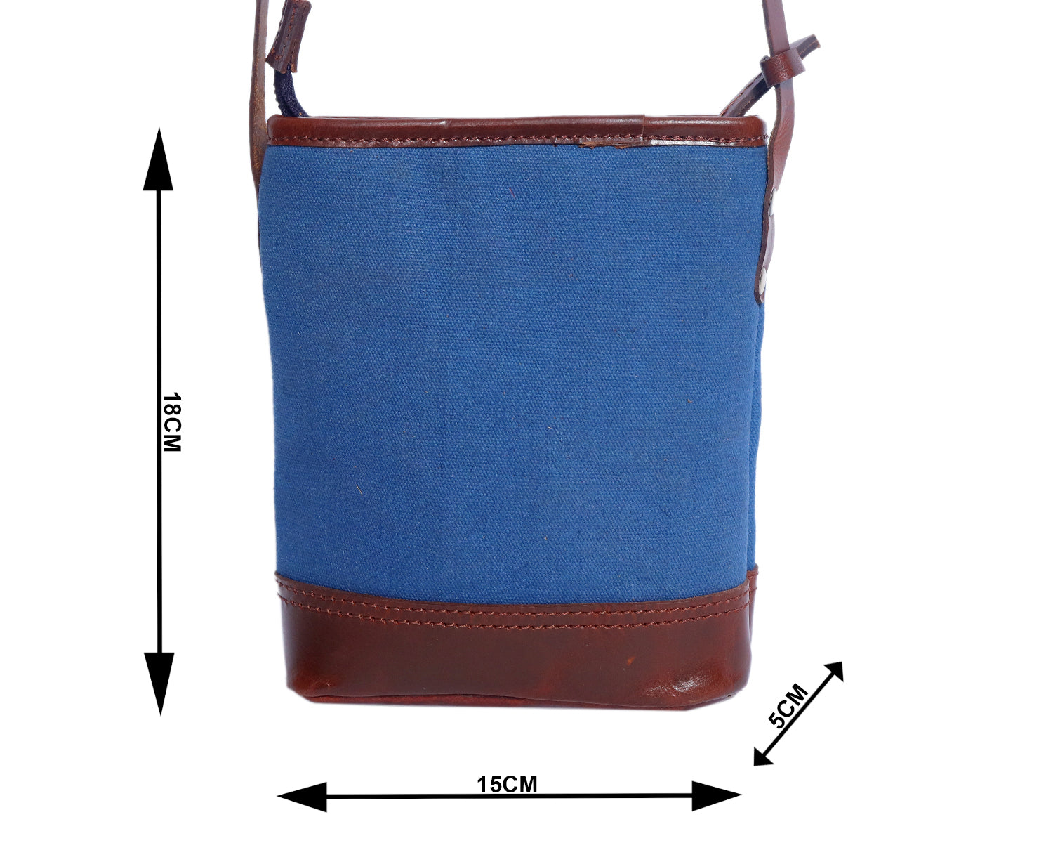 Elevate Your Style with our Canvas and Brown Leather Sling Bag. - CELTICINDIA