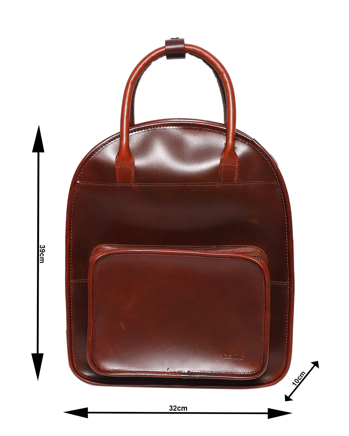 Premium Genuine Leather  Backpack with Front Utility Pocket