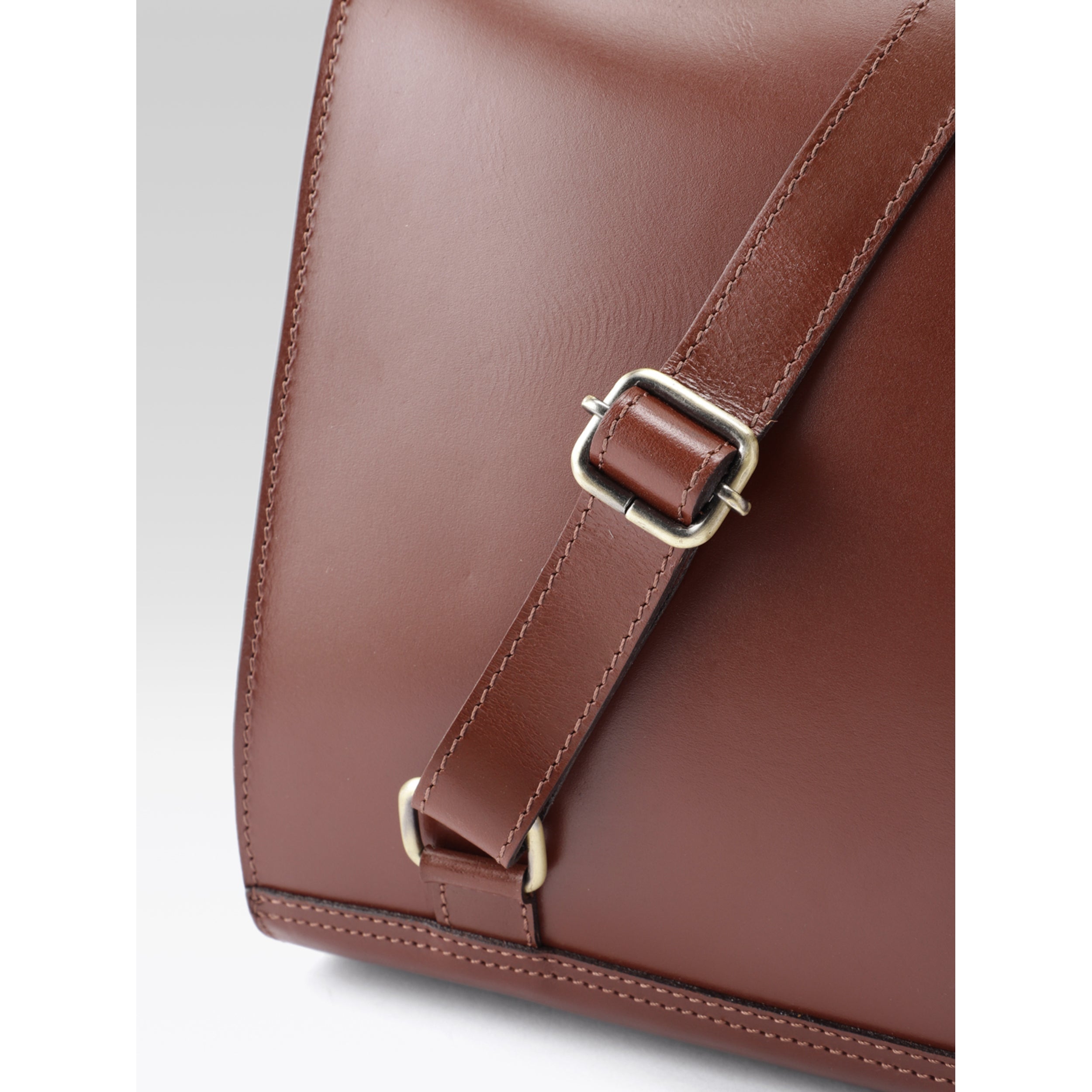 Premium Genuine  Leather Everyday Backpack with Secure Flap Closure