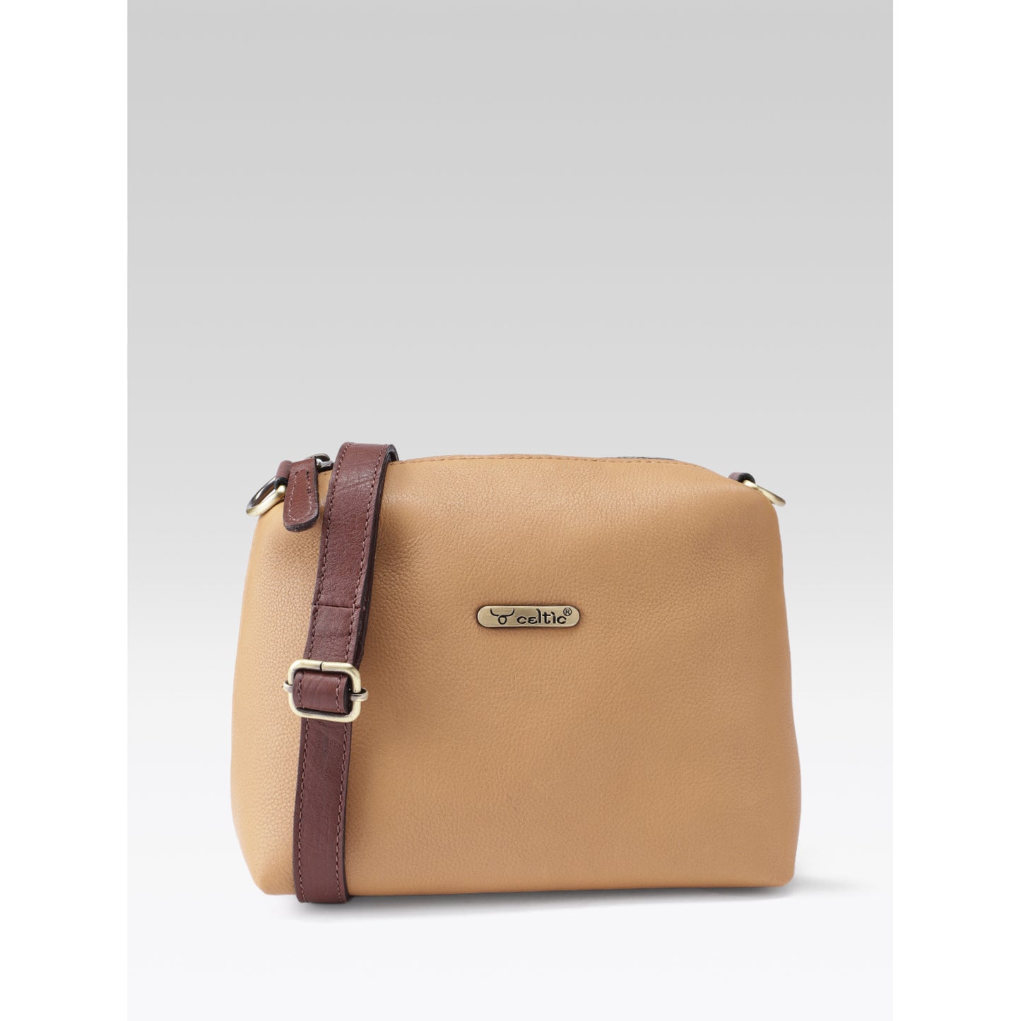 Premium Genuine Tan Leather 3-Piece Handbag Combo with Crossbody & Clutch