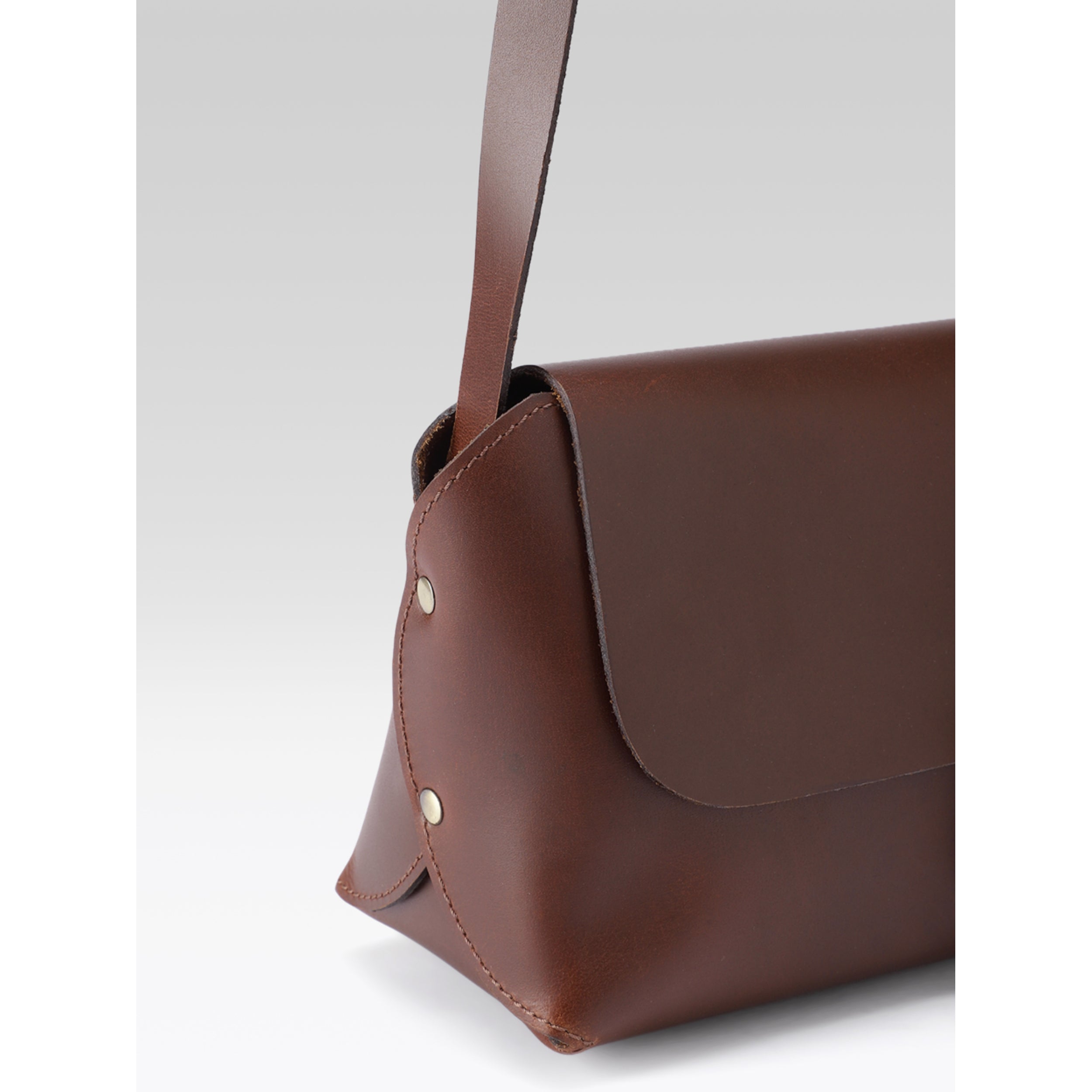 Premium Genuine Leather Sling Bag with Ring-Flap Design