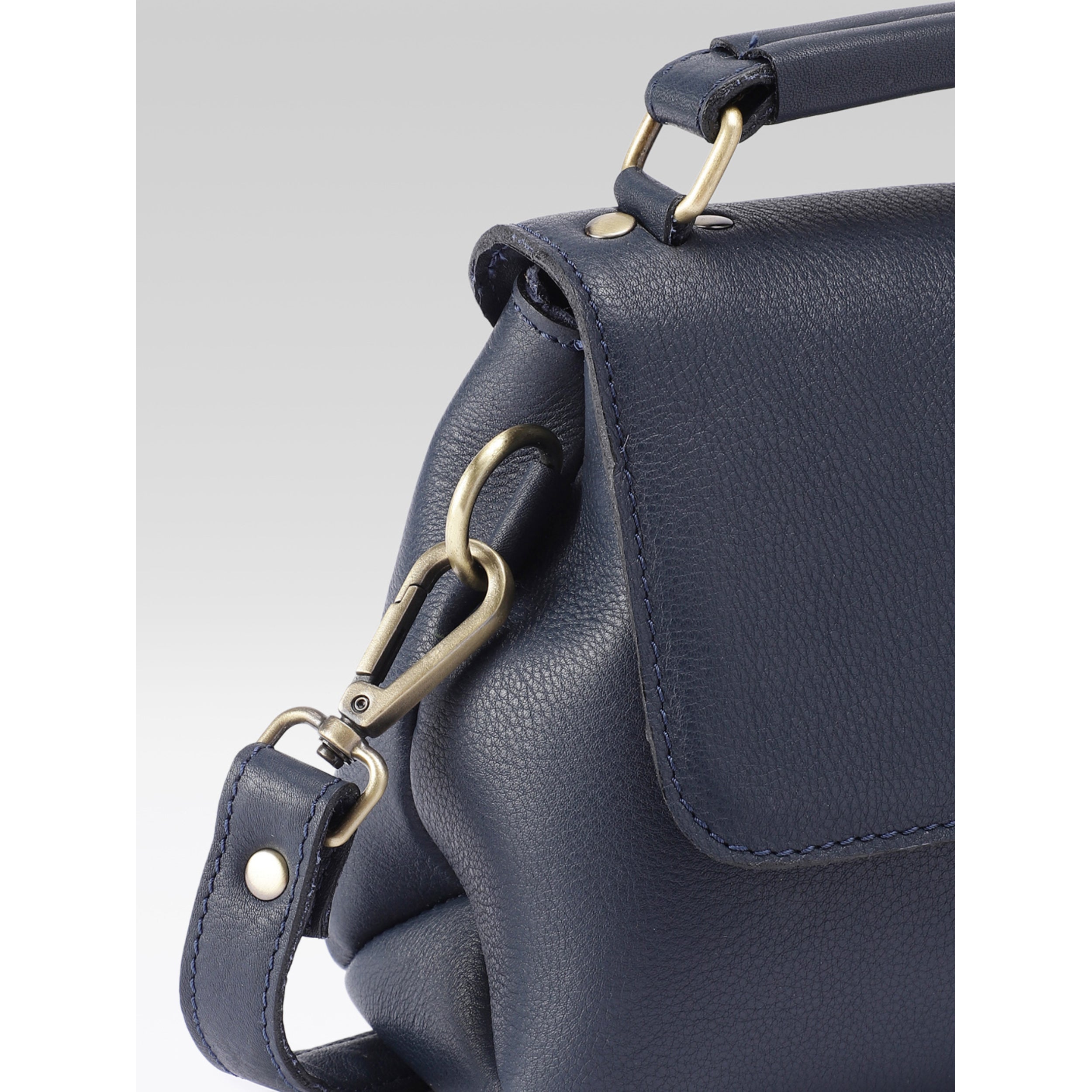 Premium Genuine Leather Satchel hand bag with Detachable Strap