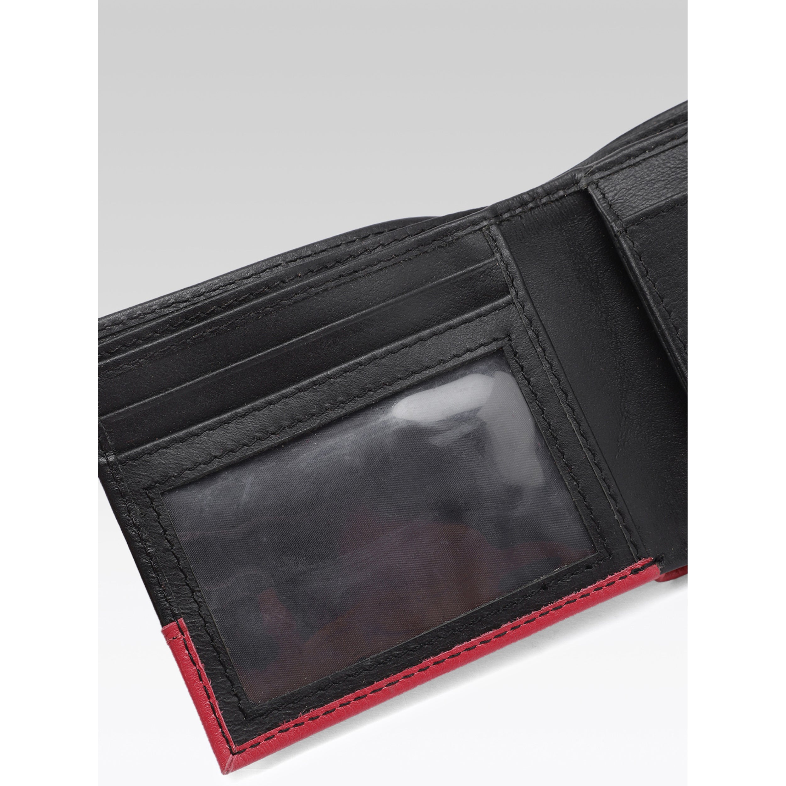 Premium Black Leather Wallet for Men | with ID Window & Secure Coin Pocket