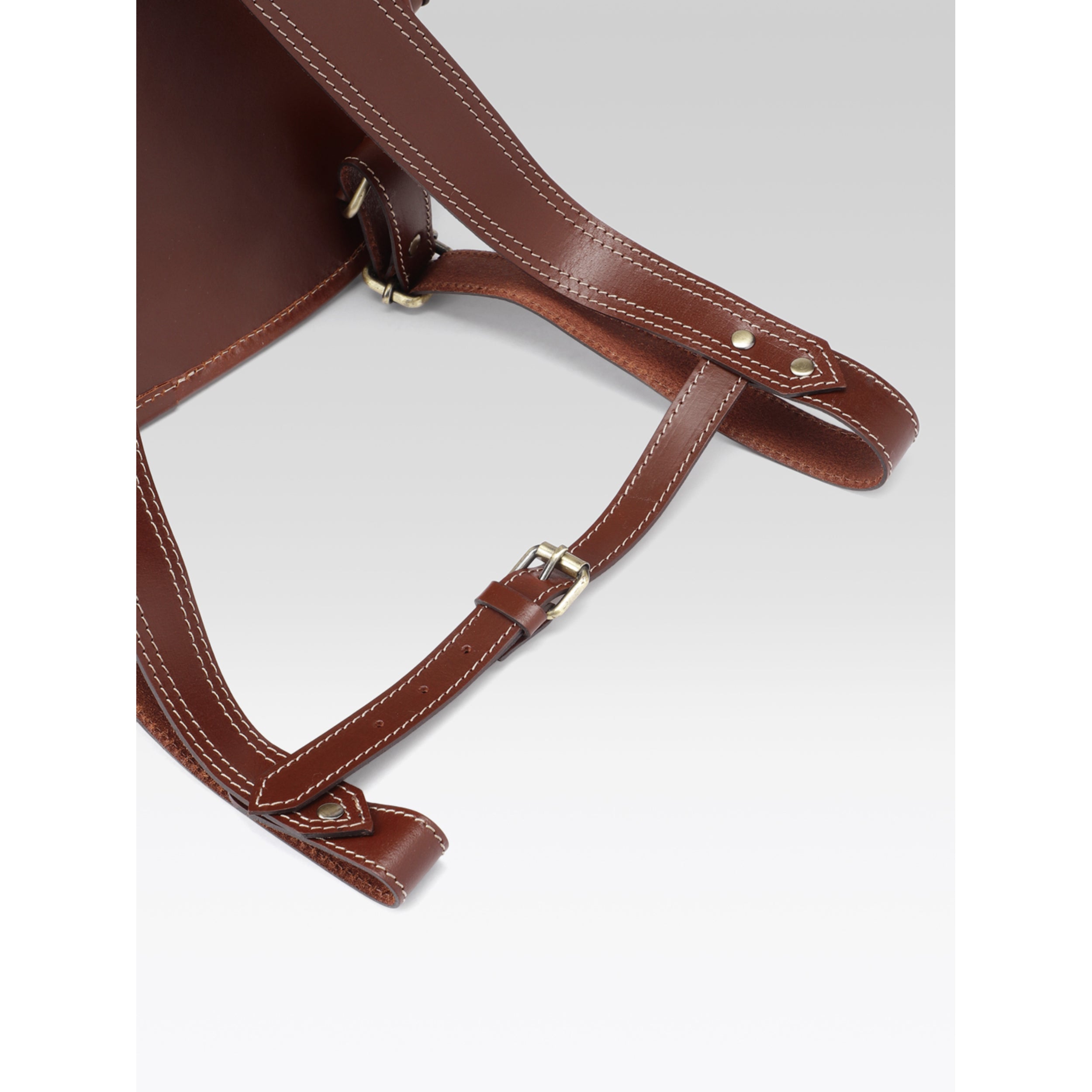 Premium Genuine  Leather Everyday Backpack with Secure Flap Closure