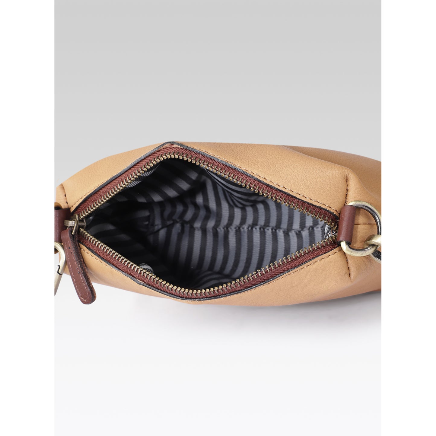 Premium Genuine Tan Leather 3-Piece Handbag Combo with Crossbody & Clutch