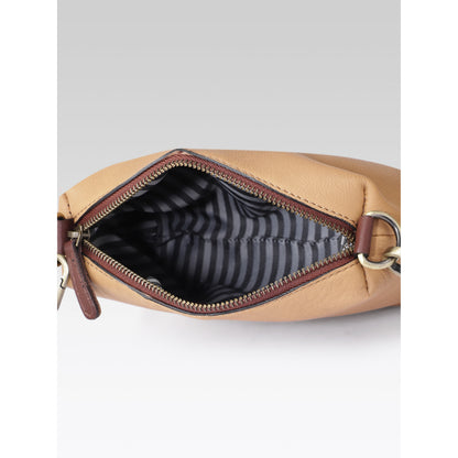 Premium Genuine Tan Leather 3-Piece Handbag Combo with Crossbody & Clutch