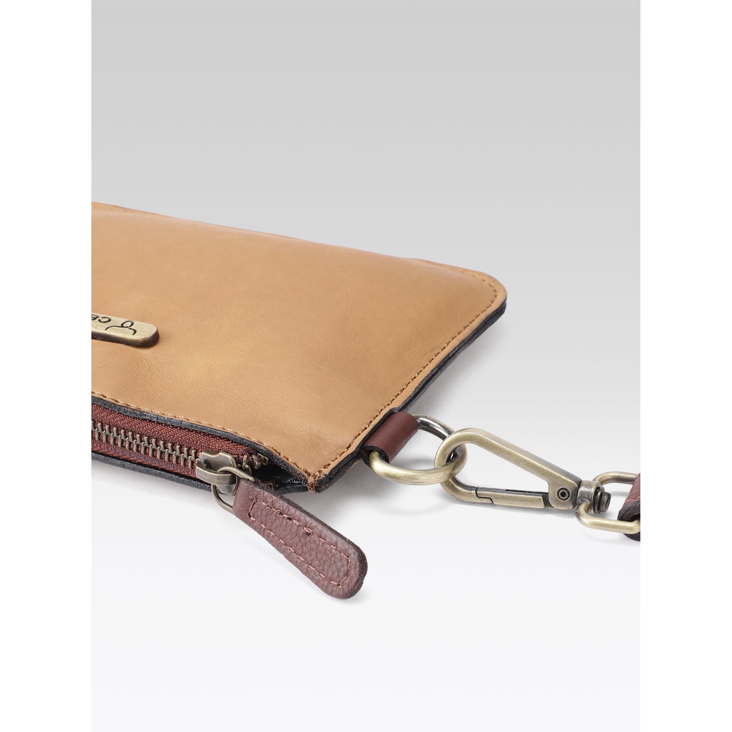 Premium Genuine Tan Leather 3-Piece Handbag Combo with Crossbody & Clutch