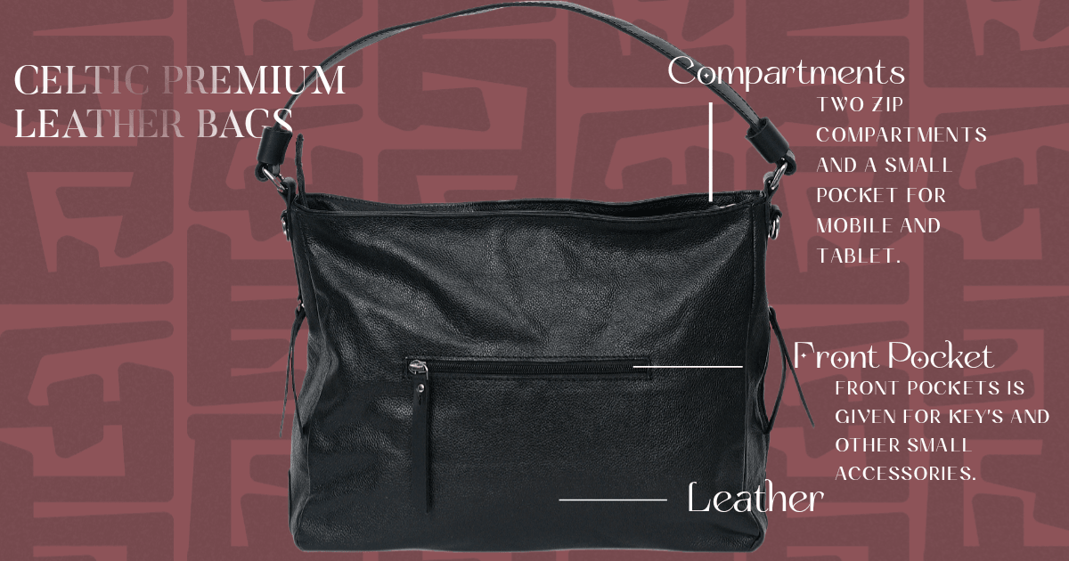 Celtic The Hobo Bag in Leather, Soft & Slouchy Silhouette, Timeless & Elevated Design. - CELTICINDIA