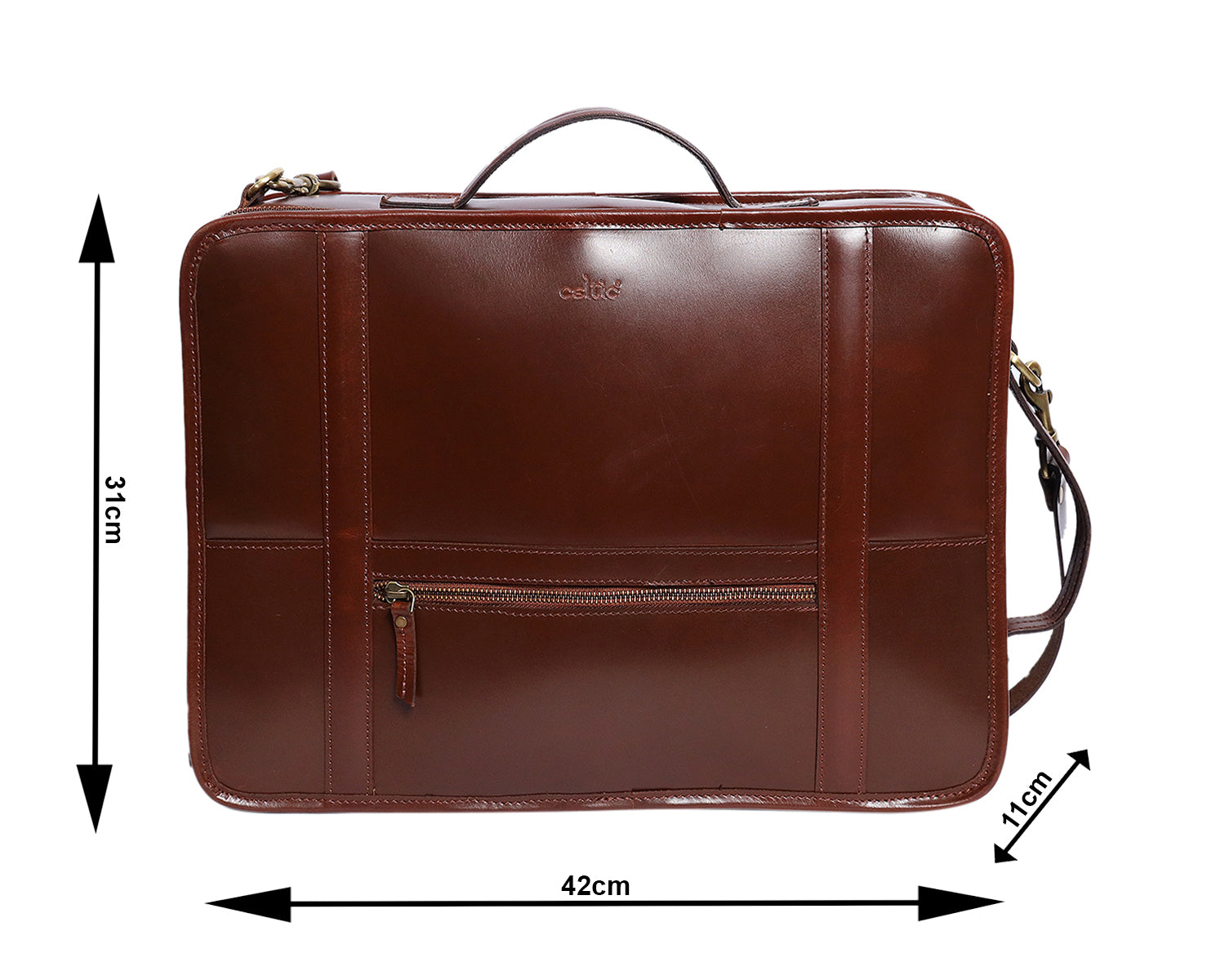 Premium Full-Grain Leather DSLR Camera Messenger & Travel Photography Bag